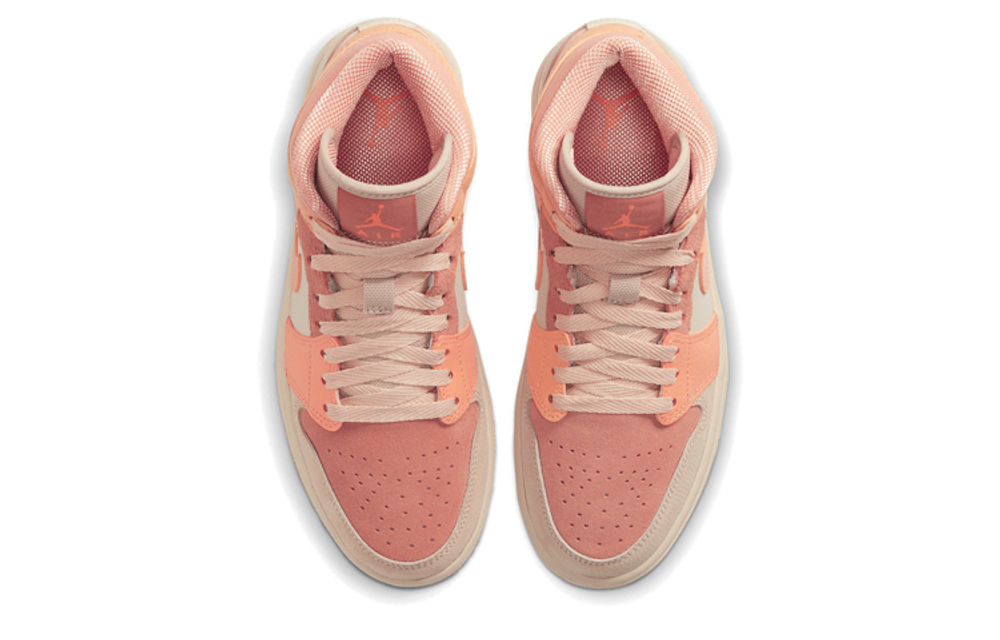 Кроссовки Jordan Air Jordan 1 Mid "Apricot Orange" (Женская размерная сетка)