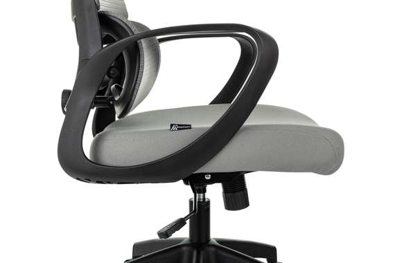 Кресло руководителя Бюрократ Sigma 2 серый сетка/ткань крестов. пластик