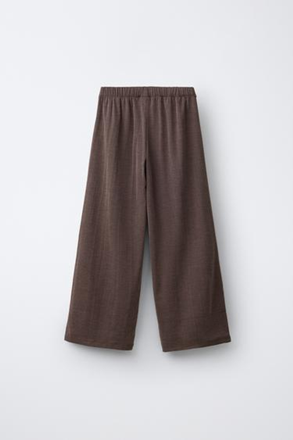 ZARA БРЮКИ WIDE LEG С ПУГОВИЦАМИ, КОРИЧНЕВЫЙ