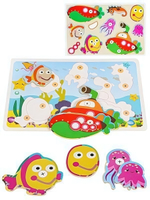 Пазл-рамка дер. липучка "Подводный мир" AN02675