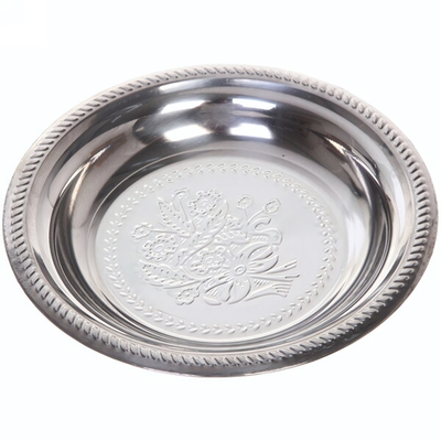 Поднос металлический «Цветы» 22см