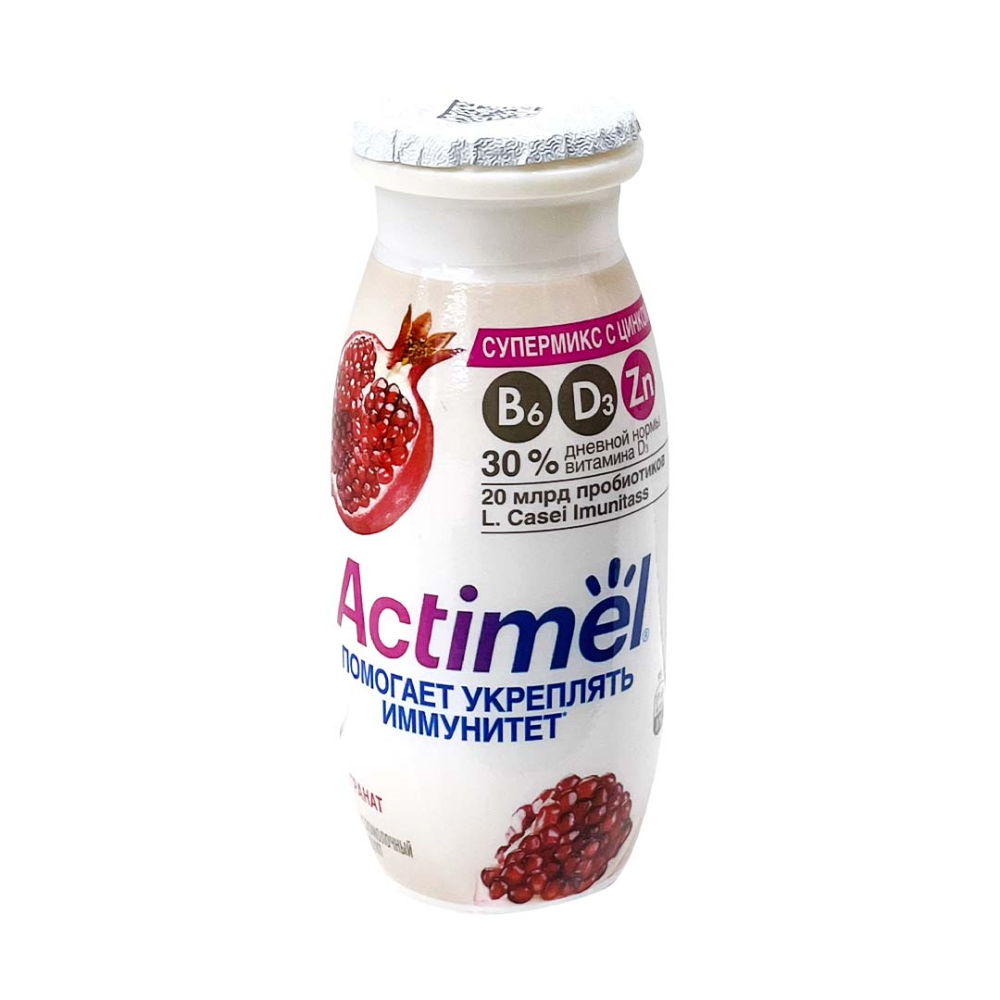 Йогурт Actimel супермикс гранат 95 гр