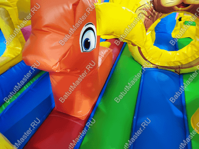 Коммерческий надувной батут "Звериная команда" 8*3,5*5 м
