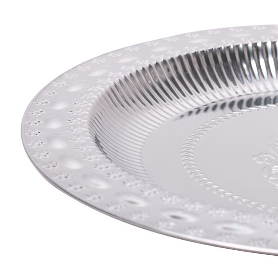 Поднос 40 см. из нержавеющей стали Kamille KM-4371 (d39,5х3 см)