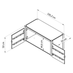 Антресоль Карлос 2 двери 50х105,2х50 и сосны, эвкалипт