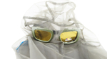 Накомарник очки Очкимарник Polarized поляризационные линзы желтые 89%