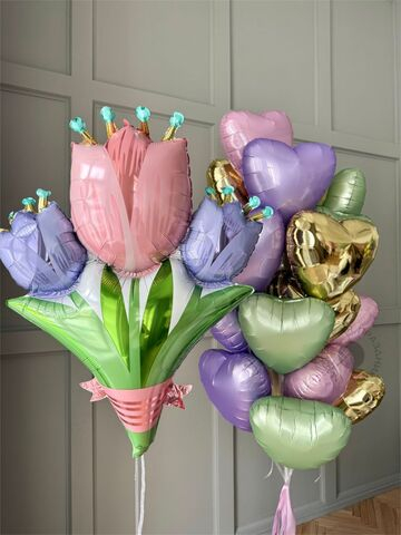 Сет шаров «Праздничные тюльпаны»