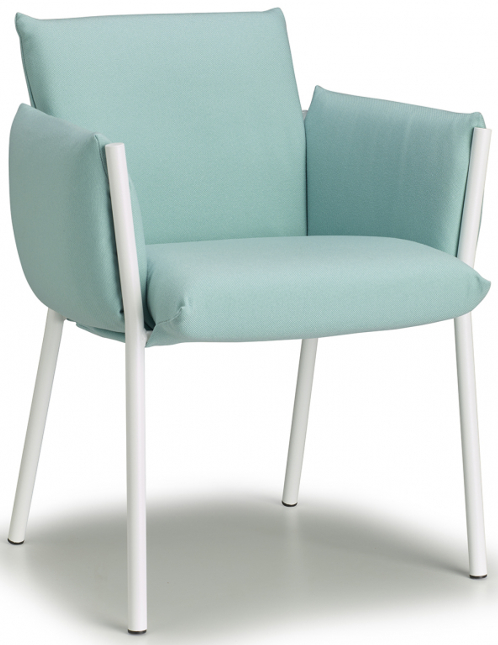 Кресло металлическое c подушками Scab Design Brezza, лен, бирюзовый