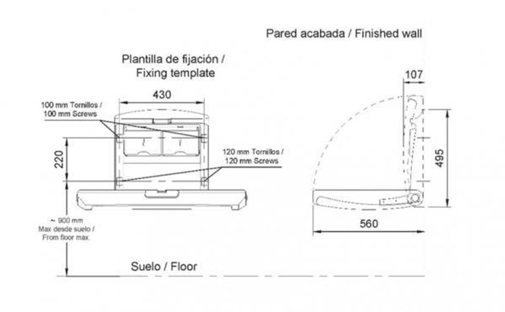 Пеленальный стол полиэтилен NOFER 09213.W белый