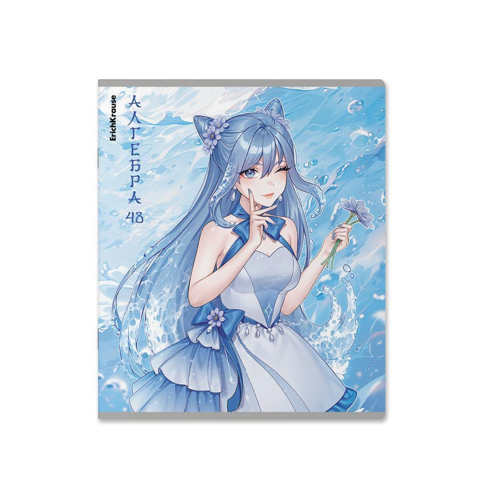 Тетрадь предметная Алгебра А5+ 48л. клетка на скобе "Manga" (ErichKrause)