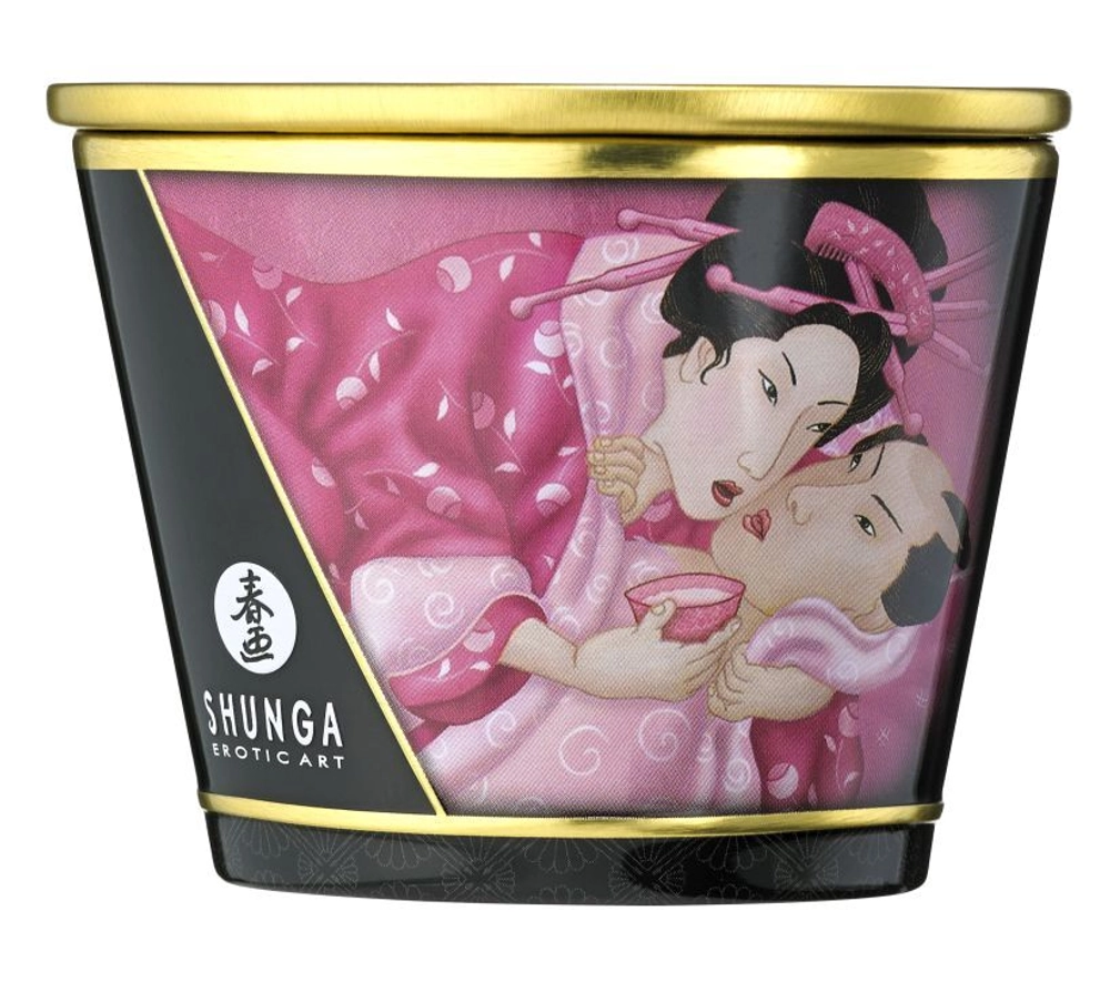 массажное аромамасло в виде свечи, Rose petals, Лепестки розы, 170 мл