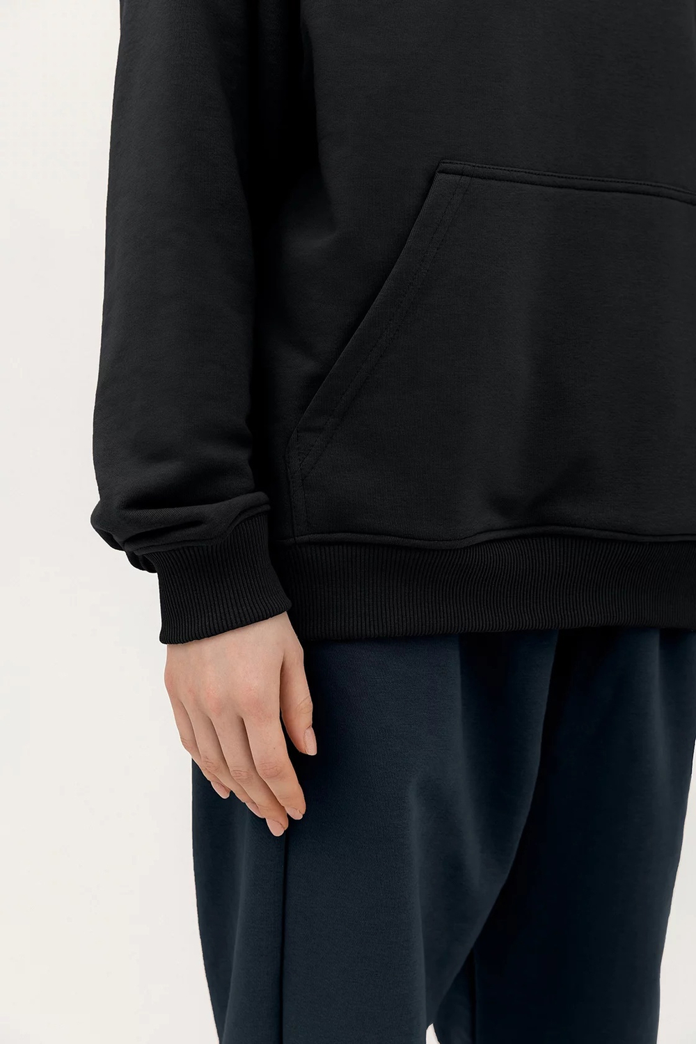 Худи KUL'TURA OverSize "Basic" Черный Флис