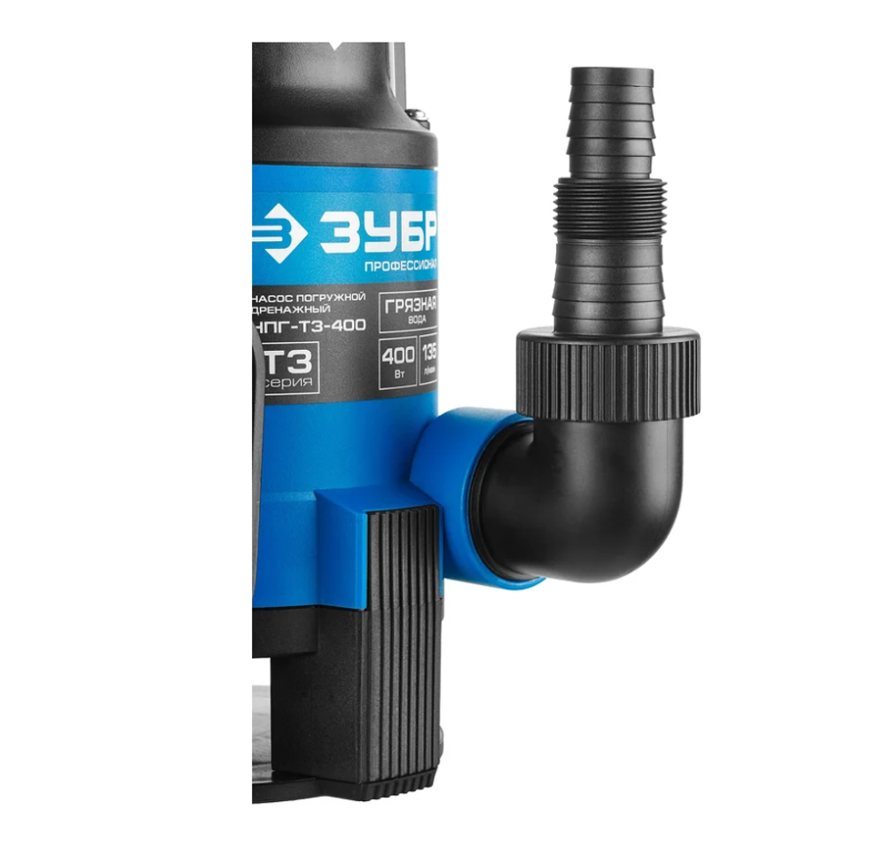Дренажный насос для грязной воды Зубр НПГ-Т3-400