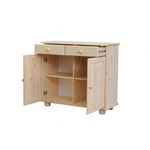 Шкаф витрина, 90х39х192, Лена, буфет для кухни, сервант деревянный, прозрачный лак, Dipriz