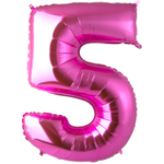 Шар фольгированный Цифра 5 101 см (Розовый)