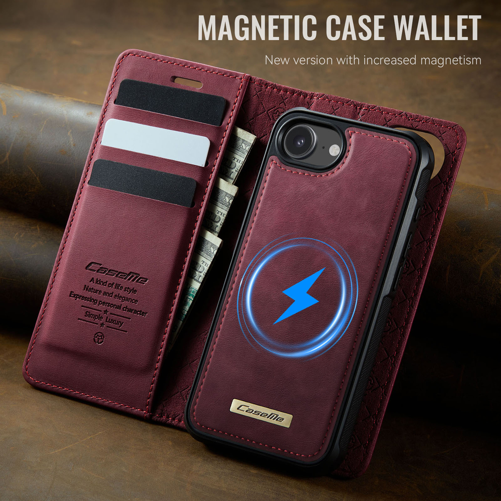 Чехол-кошелек CaseMe 2 in 1 MagSafe iPhone 16E
