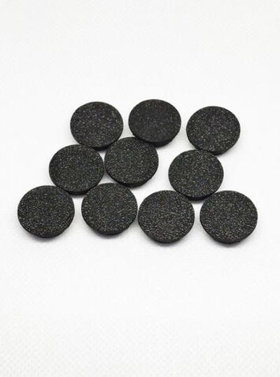 Заглушка пластиковая для отверстий D15 мм (Черные) - 10 шт.