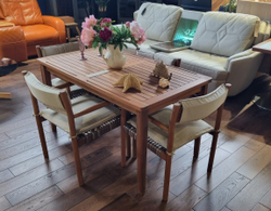 FELIX 140 Стол обеденный деревянный, массив ироко