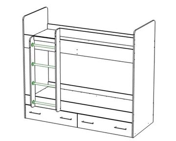 Кровать ЛАВОРО 1800-700 /1832*1604*852/ левая слива валлис