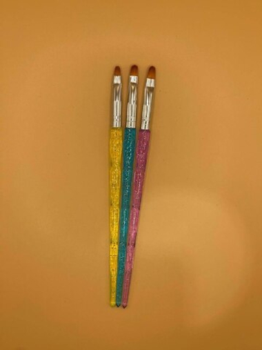 набор кистей для геля 3шт