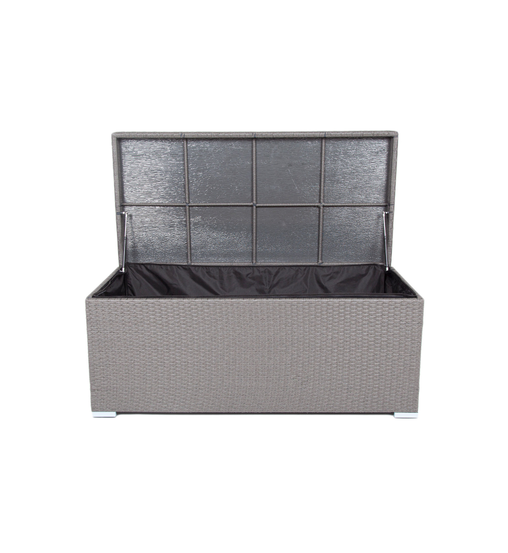 "Порту" сундук водонепроницаемый из искусственного ротанга, цвет графит