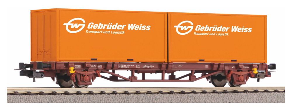 Грузовая платформа с контейнерами 2x20' ÖBB Gebr.Weiss V