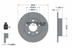 TEXTAR - 92082503-TET - Brake Disc