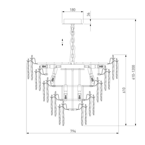 Подвесная люстра Bogates Leaf 369