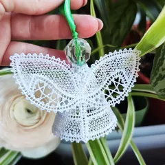 Ангел пасхальный Христос Воскрес с зеленой лентой