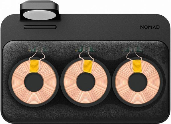 Тройное беспроводное зарядное устройство Nomad Base Station Watch Edition NM30045A00 (Black)
