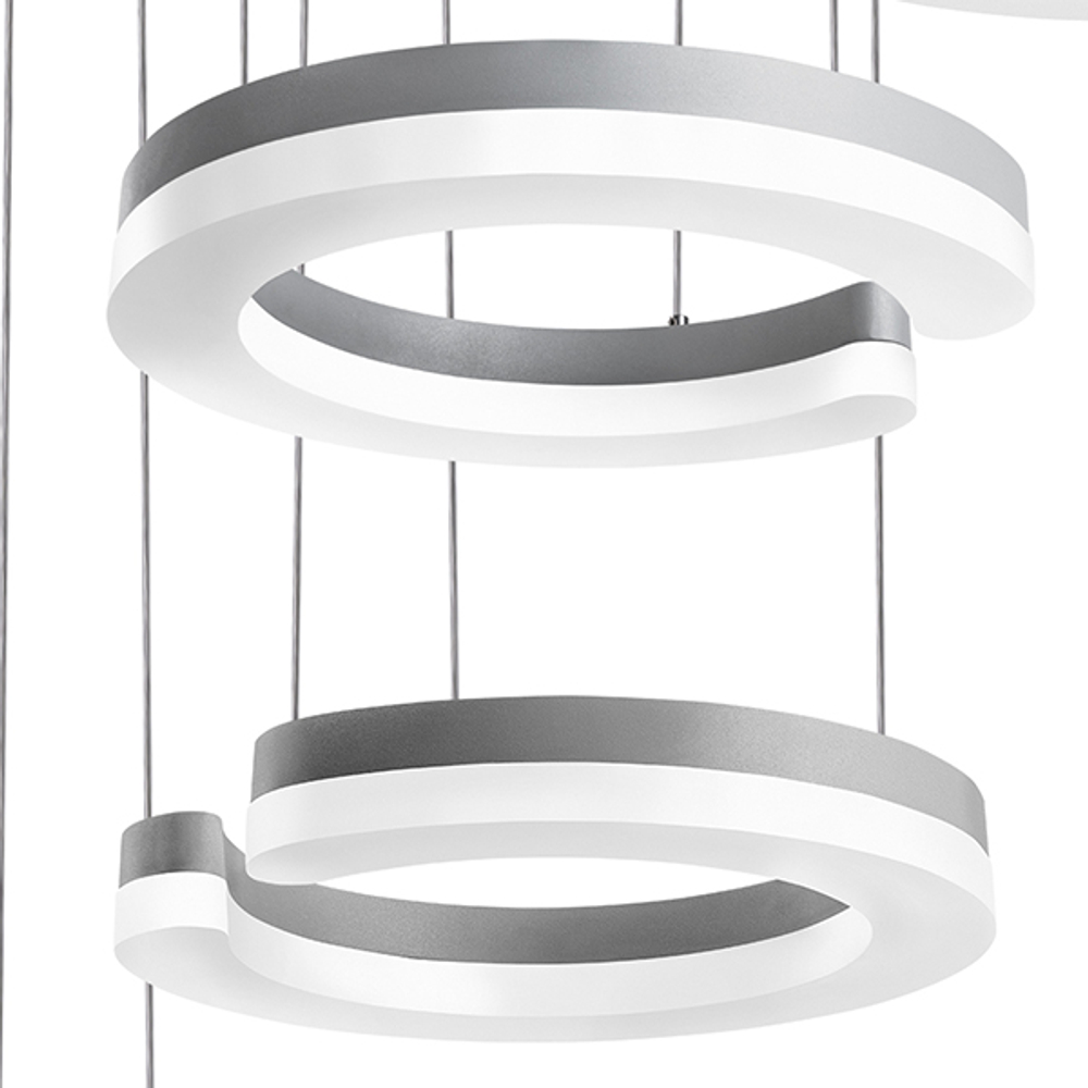 763439 Подвес UNITARIO 46W LED 5060LM СЕРЕБРО МАТОВЫЙ 3000K