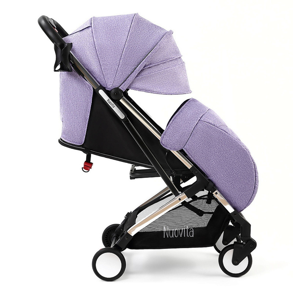Детская прогулочная коляска Nuovita Anima lilla, Argento / Сиреневый, Серебряный