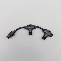 Разветвитель 2-х Лучевой для бахромы, занавесов и нитей 220В., без возможности управления, провод черный Каучук, IP65, LTC (LLR2-1)