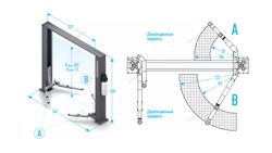 NORDBERG (N4124H-4B_220) Подъемник 2-стоечный 4 т с верхней синхронизацией, 220 В, синий