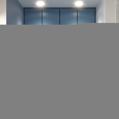 Распашной шкаф Авелин четырехсекционный в синей эмали  210*60*220