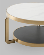 Журнальный столик Калисто 90*90 см светлая и темная керамика