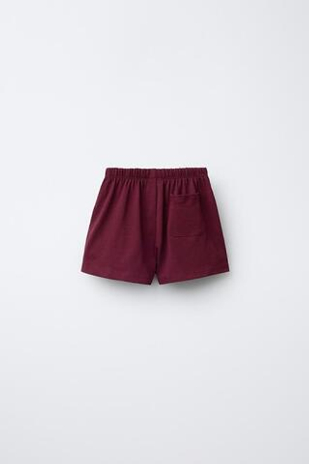 ZARA БАЗОВЫЕ ШОРТЫ, БУРГУНДИ