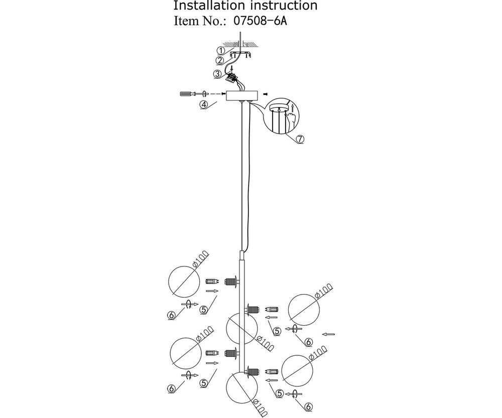 Kink Light 07508-6A,19 Подвес Сида черный G9 30W (4000K)