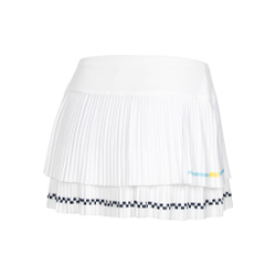 Женская теннисная юбка Lucky in Love Finish Line Pleated Skirt Women - White, Black