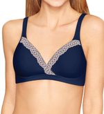 Гладкий бескаркасный бюстгальтер на тонком поролоне (Размер: XL) (Цвет: синий)