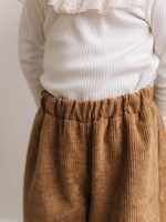 Вельветовые брюки с рюшками, Кэмел