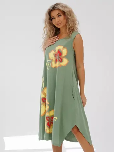 Сарафан домашний больших размеров пляжный летний платье