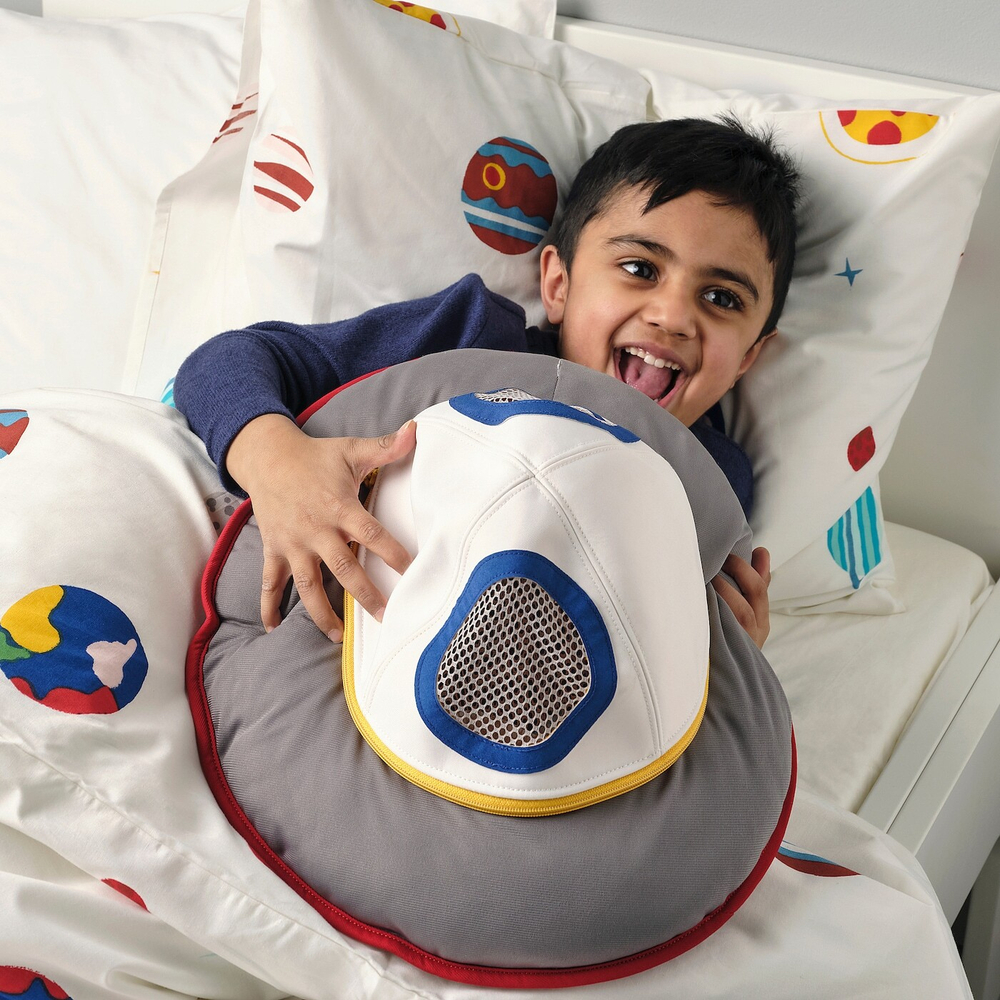 IKEA AFTONSPARV  (ИКЕА АФТОНСПАРВ)  -  Плюшевый, космический корабль/мультиколор