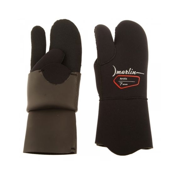 Перчатки трехпалые Marlin Arctic 7 мм черные