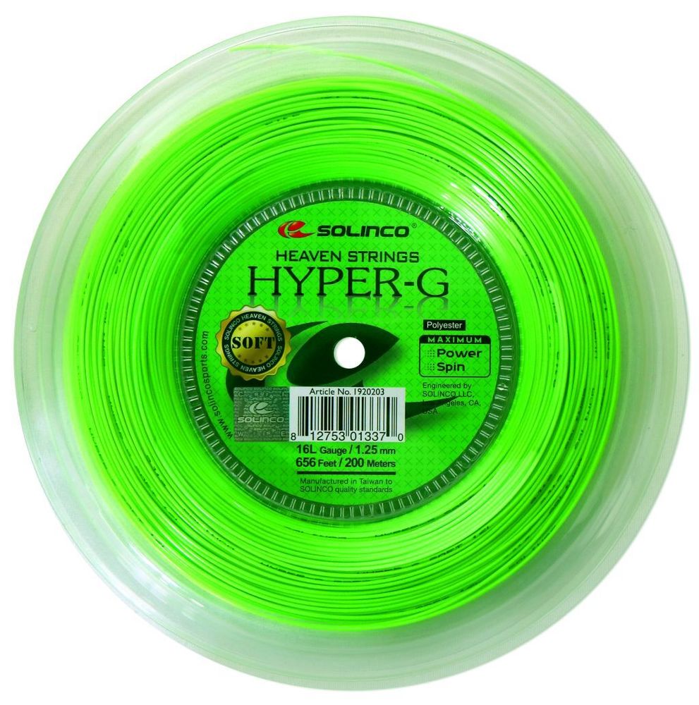 Теннисные струны Solinco Hyper-G Soft (200 m) - green