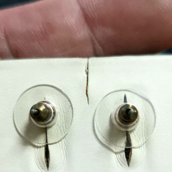 Пусеты "Тривис" жемчуг белый