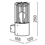 Уличный настенный светильник Maytoni Barrel O453WL-01GF