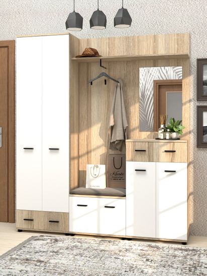 дуб сонома / белый