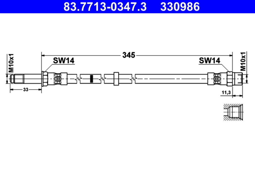 ATE - 83771303473-ATE - Brake Hose