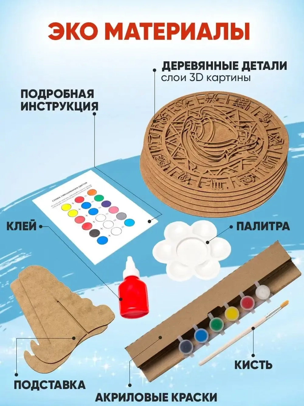 3D картина по номерам, Водолей